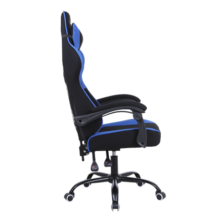 Silla Gamer Xzeal XZ20 Tela Foam Reclinable 140° Base de Metal Piston Clase 3 115Kgs Brazos Fijos Negro-Azul