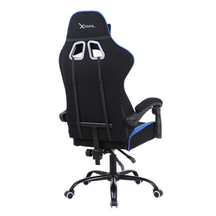 Silla Gamer Xzeal XZ20 Tela Foam Reclinable 140° Base de Metal Piston Clase 3 115Kgs Brazos Fijos Negro-Azul
