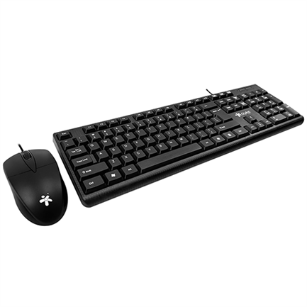 Kit Teclado y Mouse Stylos Tech Alámbrico 105 Teclas Conexión USB Color Negro