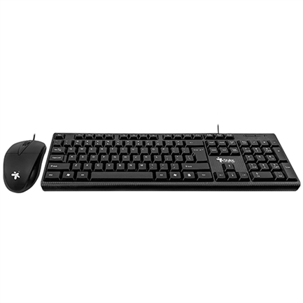 Kit Teclado y Mouse Stylos Tech Alámbrico 105 Teclas Conexión USB Color Negro