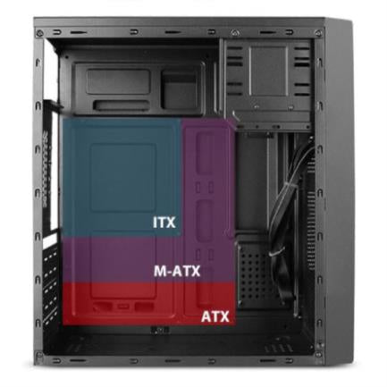 Stylos Midi-Tower ATX/Micro-ATX/Mini-ITX USB 3.0 Case with 500W PSU, No Fans Installed, Black