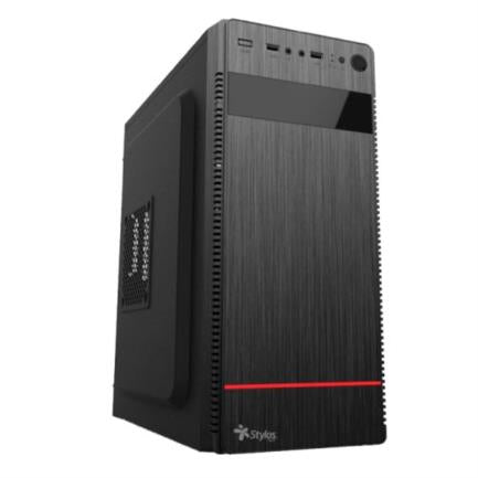 Stylos Midi-Tower ATX/Micro-ATX/Mini-ITX USB 3.0 Case with 500W PSU, No Fans Installed, Black
