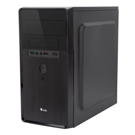 Stylos Mini-Tower Micro-ATX/Mini-ITX USB 3.0 Case with 500W PSU, No Fans Pre-installed, Black/Red