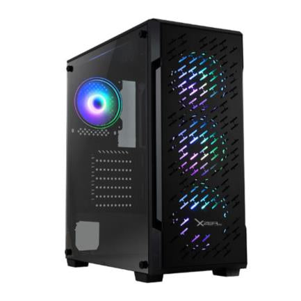 Xzeal XZ135 Mid-Tower ATX/Micro-ATX/Mini-ITX USB 2.0/3.0 Case (Power Supply Not Included, 3 Fans Pre-Installed) Black