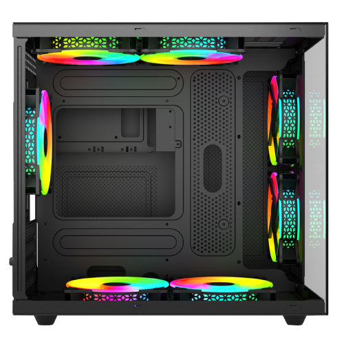 Xzeal CUBO Mini-Tower Micro-ATX/Mini-ITX Case USB 2.0/3.0 No PSU 3 Fans Installed Black
