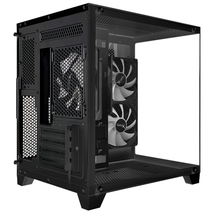 Xzeal Panzer II Cube M-ATX/ITX Case 2xUSB1.0 + 1x USB3.0 + 3.5mm + 3 ARGB Fans Black