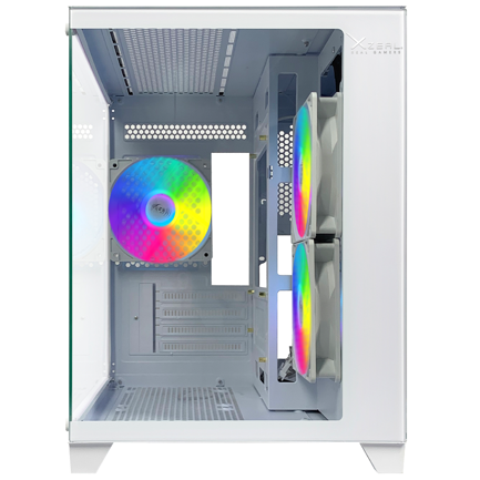 Xzeal Panzer II Cube M-ATX/ITX Case 2xUSB1.0 + 1x USB3.0 + 3.5mm + 3 ARGB Fans White
