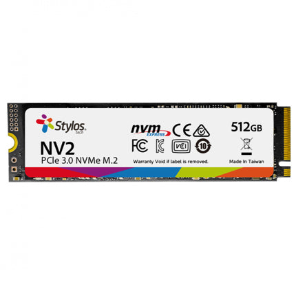 SSD Stylos NVMe 512GB M.2 2500 MB/s Write 3000 MB/s Read PCI Express 3.0