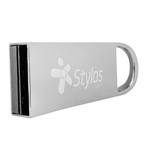 Memoria USB Stylos 128GB USB-A 2.0 Lectura 80MB/s Escritura 50MB/s Plata