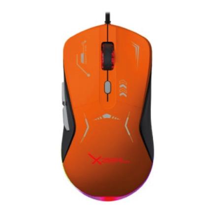 Gaming Mouse XZ-401 RGB 7200 Dpi 6 buttons USB connection 1.5m Grey-Orange