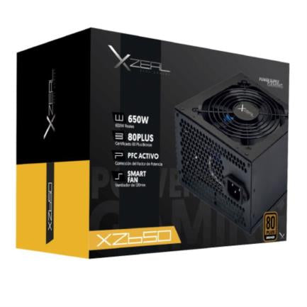Fuente de Poder Xzeal 650W 80 PLUS Bronze NO Modular 24-pin ATX 120mm