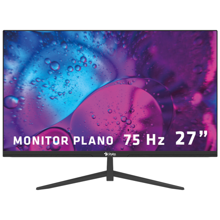 Stylos 27" SMOT8 LED HD Flat VA Panel Monitor 75Hz 5ms 1xVGA + 1xHDMI + Vesa 100x100mm Black