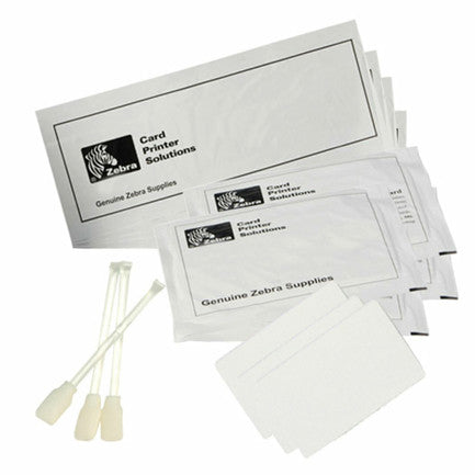 Zebra Cleaning Kit for ZXP Series 7 60Mil Prints 12 Cleaning Cards 12 Swabs and 3 Adhesive Cards