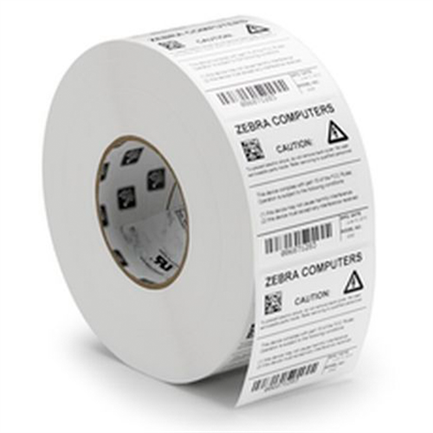 Zebra 1"x2" TT Z-Ultimate 4000T Removable High-Performance Polyester Label, 1" Core, 1340/Roll, 1/Box