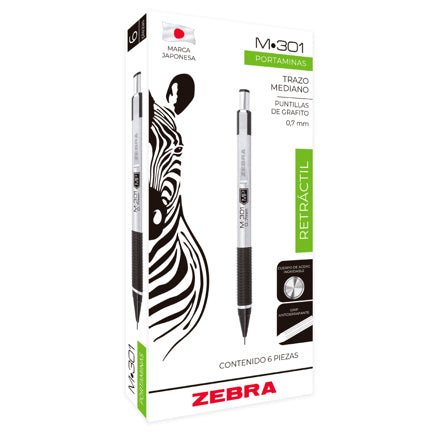 Zebra M-301 Retractable Pen 0.7mm Point 6 Pcs