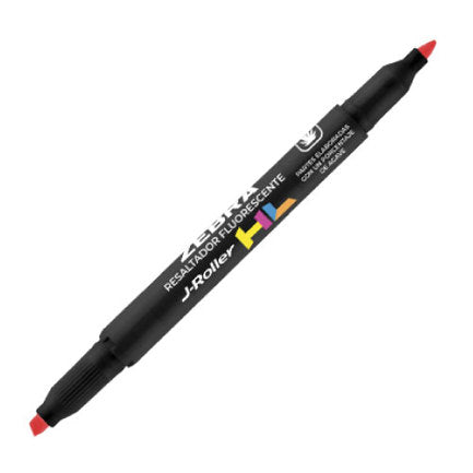 Zebra Jroller HL Double-Ended Orange Highlighter, Box of 12