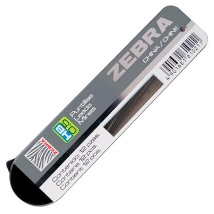 Zebra HB 0.5mm Lead Refills Box with 12 Tubes with 12 Leads Each