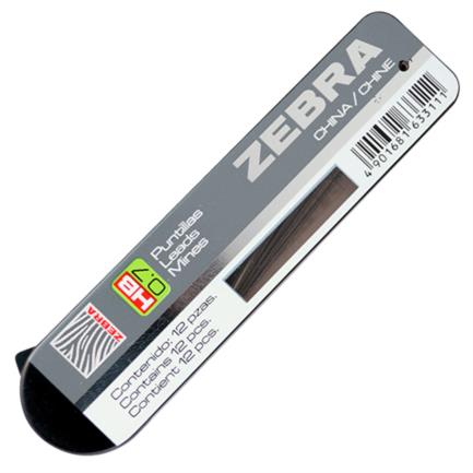 Zebra HB 0.7mm Lead Box W/12 Tubes W/12 Leads Each