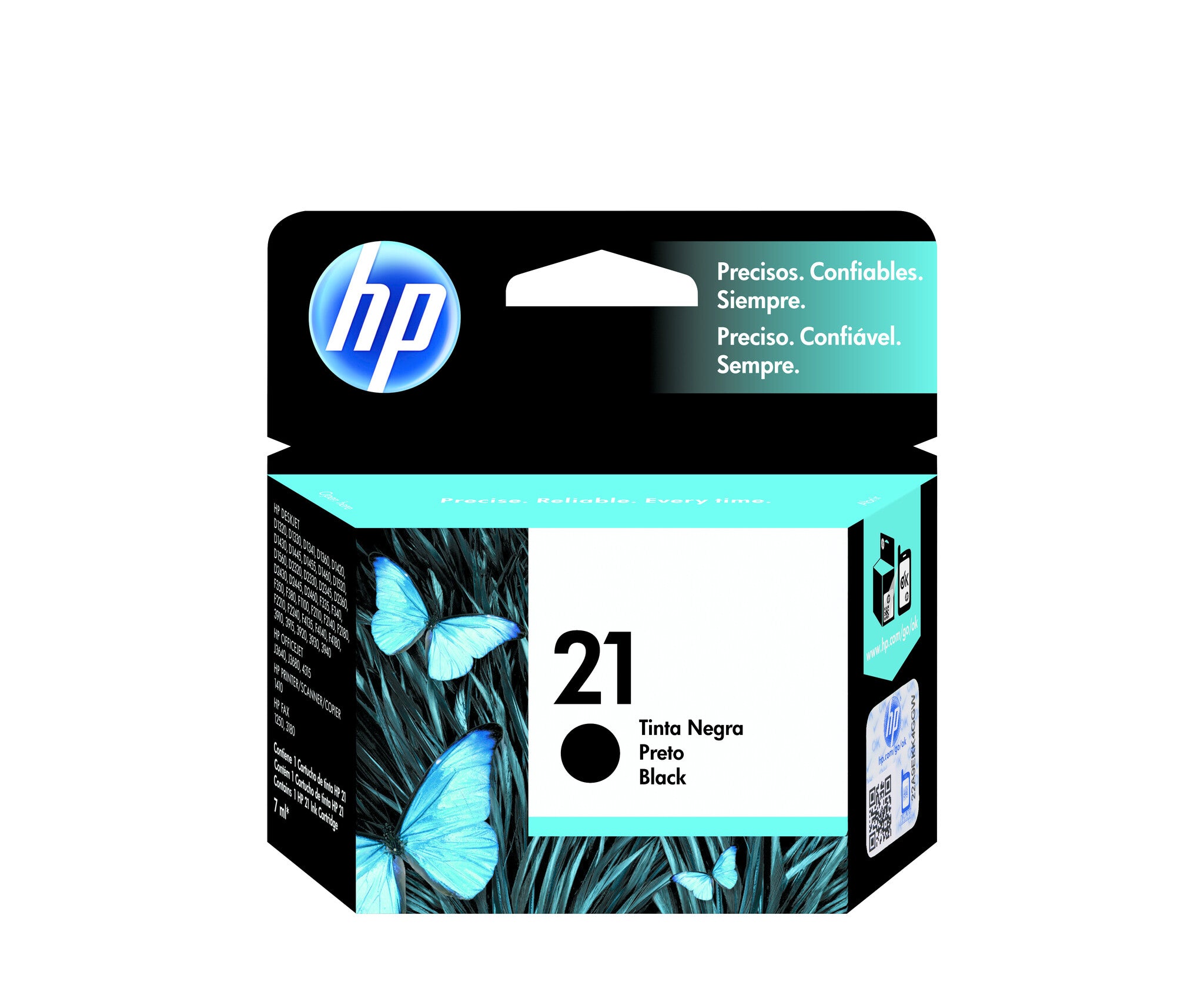 HP Cartucho original de tinta negra 21