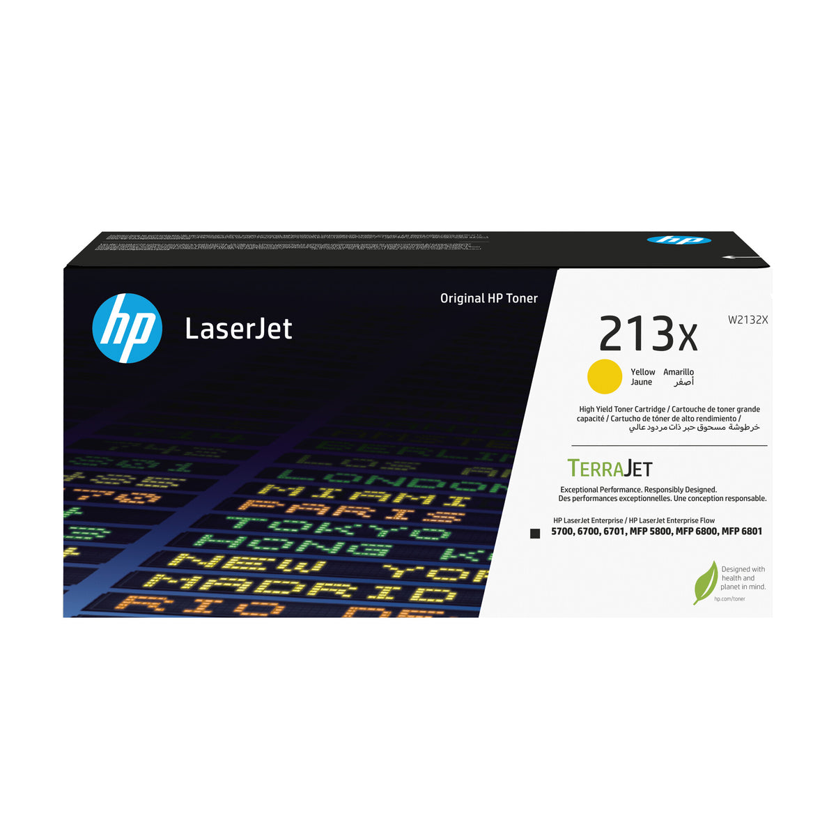 HP Cartucho de tóner original LaserJet 213X de alto rendimiento, amarillo