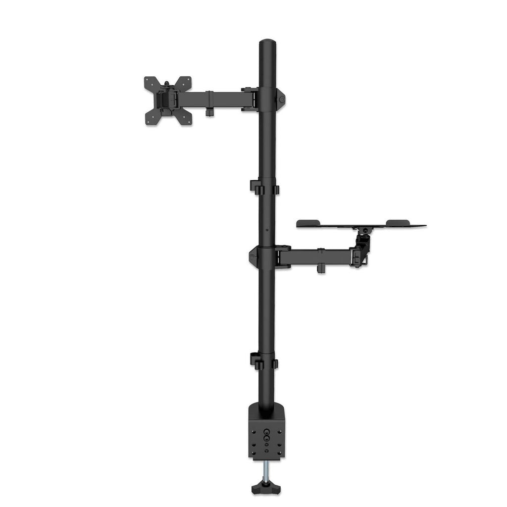 Manhattan Soporte para escritorio combinado con brazo para monitor y soporte para laptop