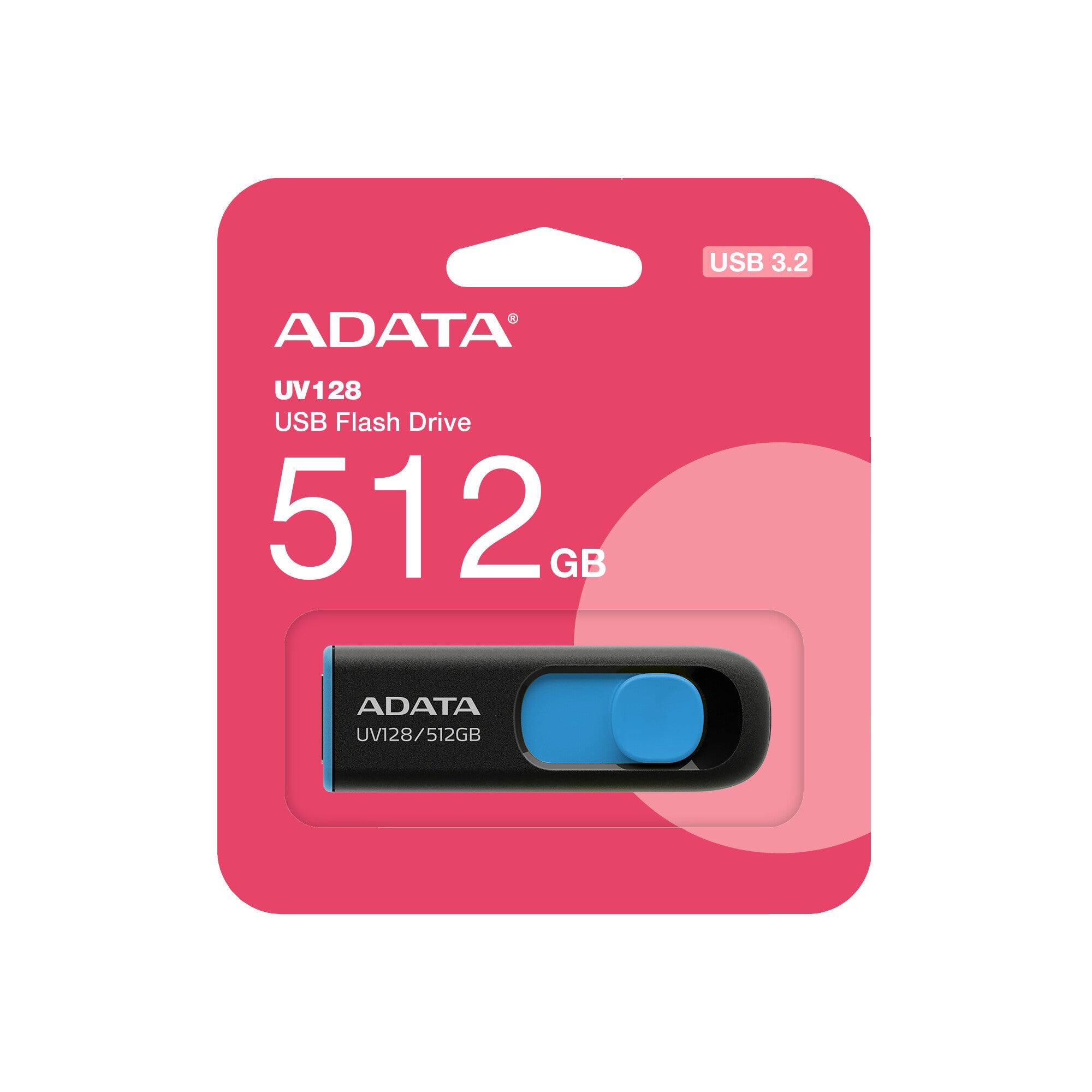 ADATA UV128 unidad flash USB 512 GB USB tipo A 3.2 Gen 1 (3.1 Gen 1) Negro, Azul