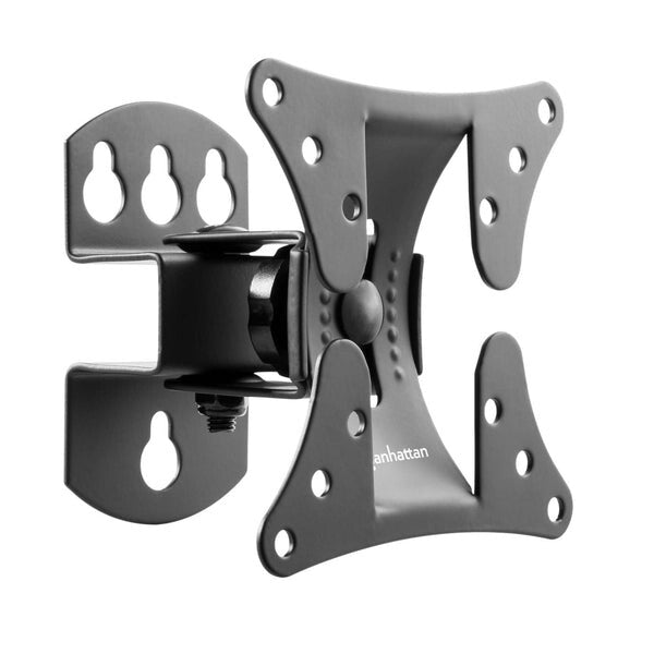 Manhattan Soporte de pared con pivote para pantalla de 13" a 32". Sujeta una pantalla o monitor de 13" a 32" de hasta 30 kg (66 lbs.), +/- 20° de inclinación, +/-30° de giro, soporte de un solo perno (pivote), negro