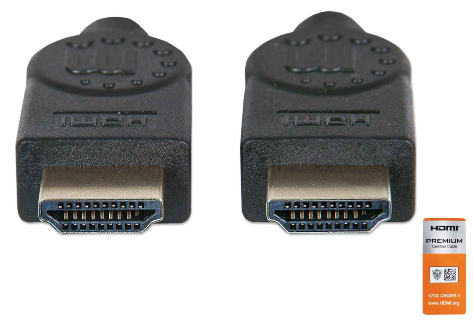 Manhattan Cable HDMI de Alta Velocidad con Canal Ethernet, Versión Premium
