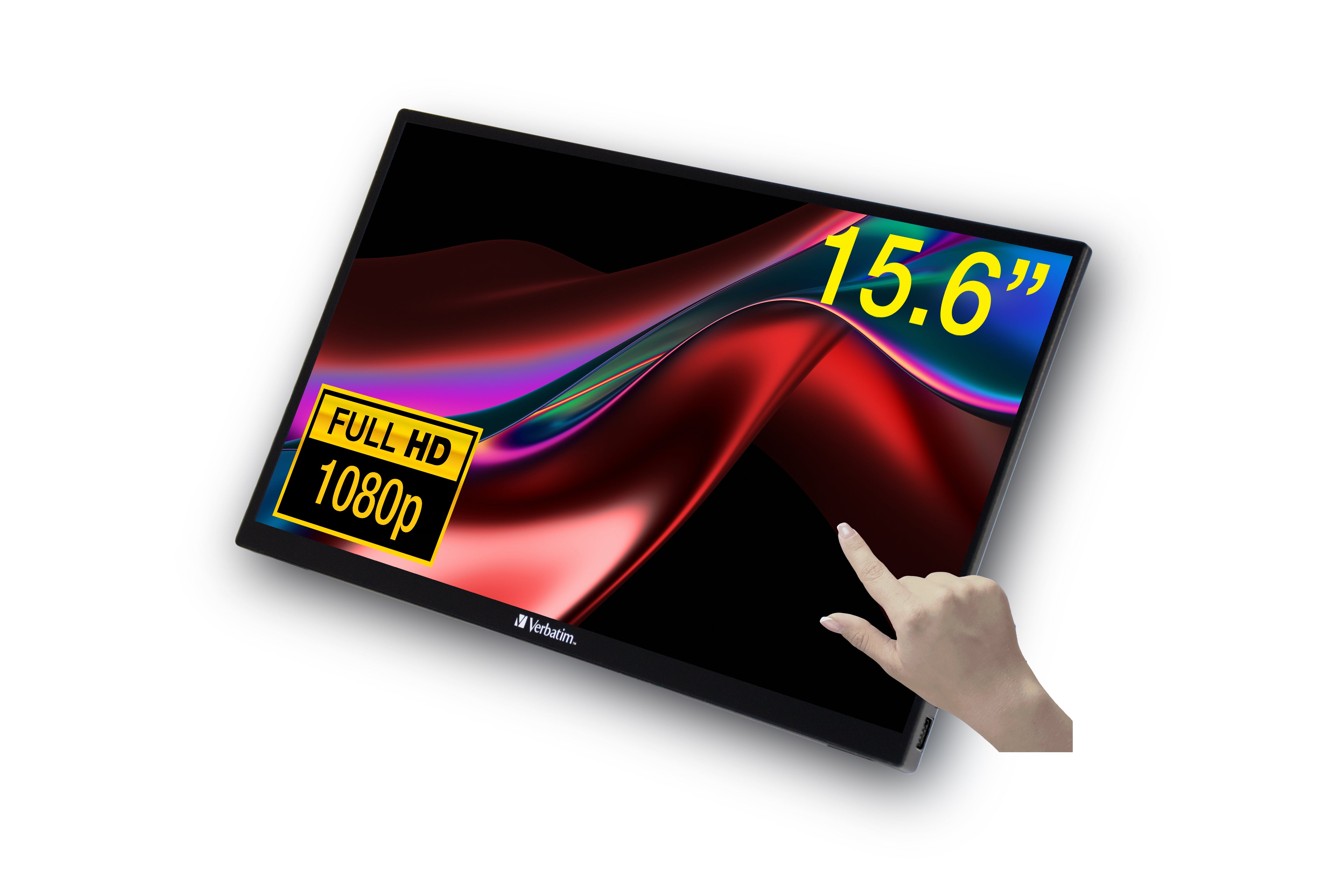 Verbatim 15.6" Portable Full HD Touch Monitor 1920x1080 Resolution Black