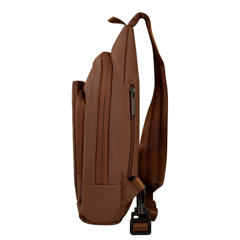 Perfect Choice PC-085027 bolsa de mano y de hombro Poliéster Café Unisex Bolsa cruzada