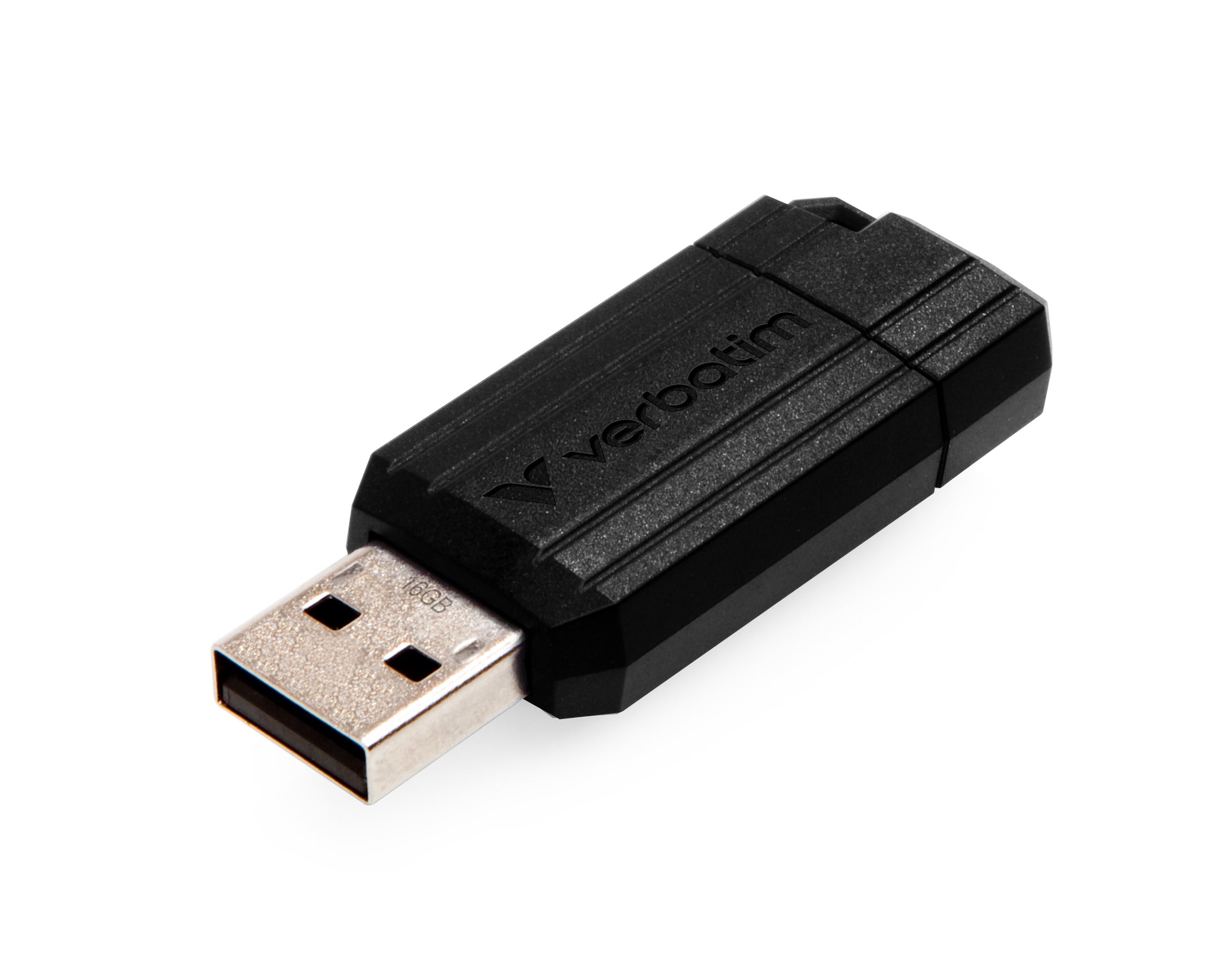 VERBATIM Flash 2.0 PinStripe 16GB USB Drive - Black
