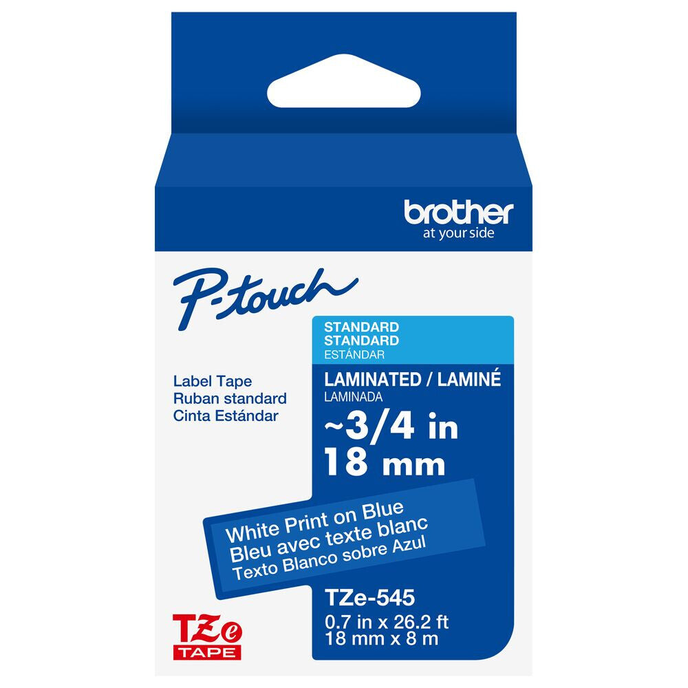 Brother TZE545G cinta para impresora de etiquetas Blanco sobre azul TZe