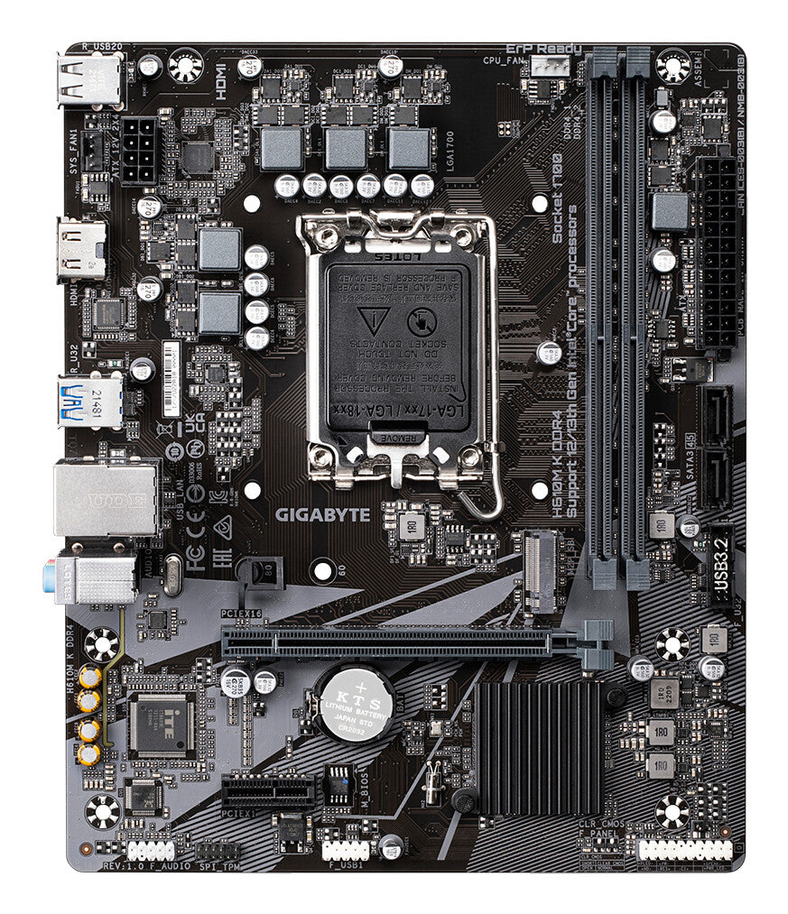 GIGABYTE H610M K DDR4 placa base Intel H610 Express LGA 1700 Micro ATX