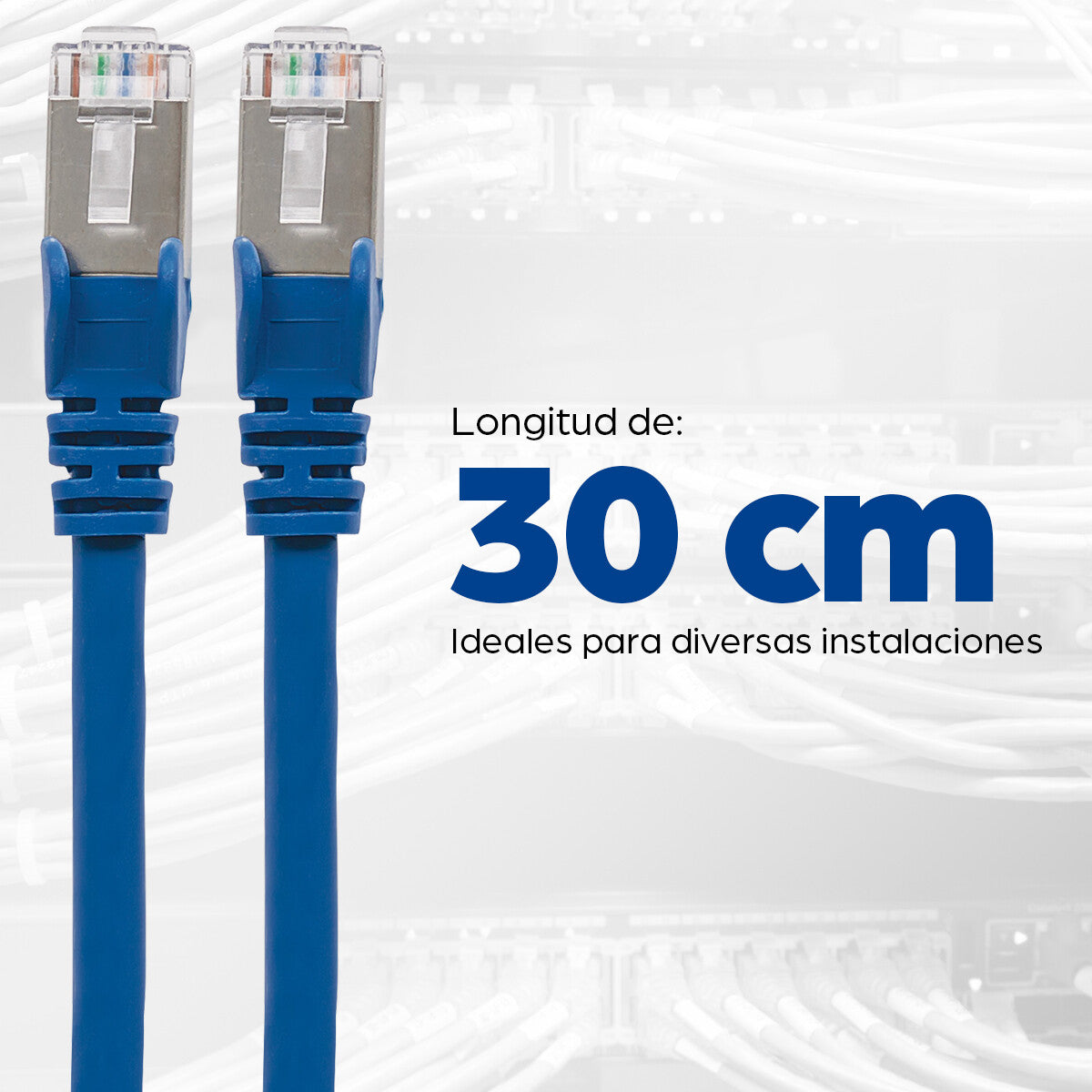 Intellinet Cable de Red Cat6a S/FTP, 30 cm, Azul