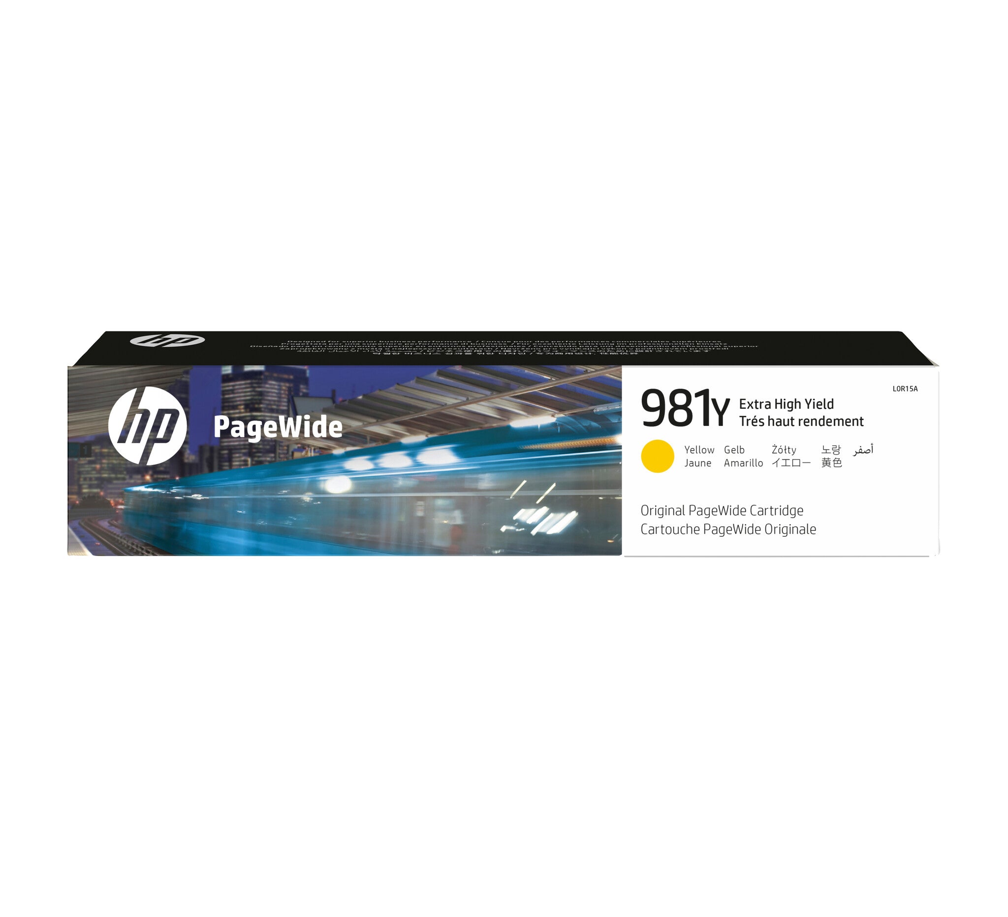 HP Cartucho original PageWide 981Y de extra alta capacidad amarillo