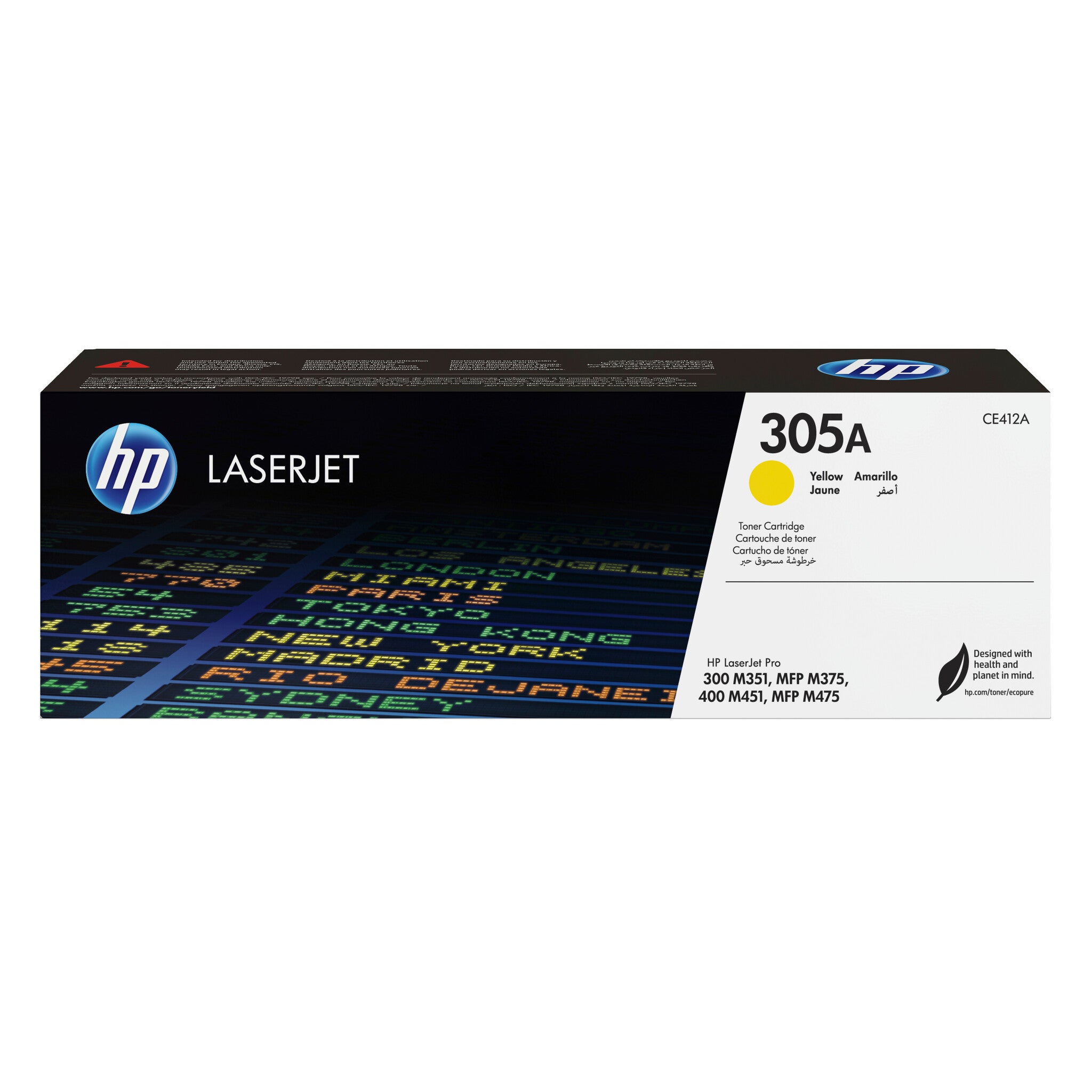 HP Cartucho original de tóner amarillo 305A LaserJet