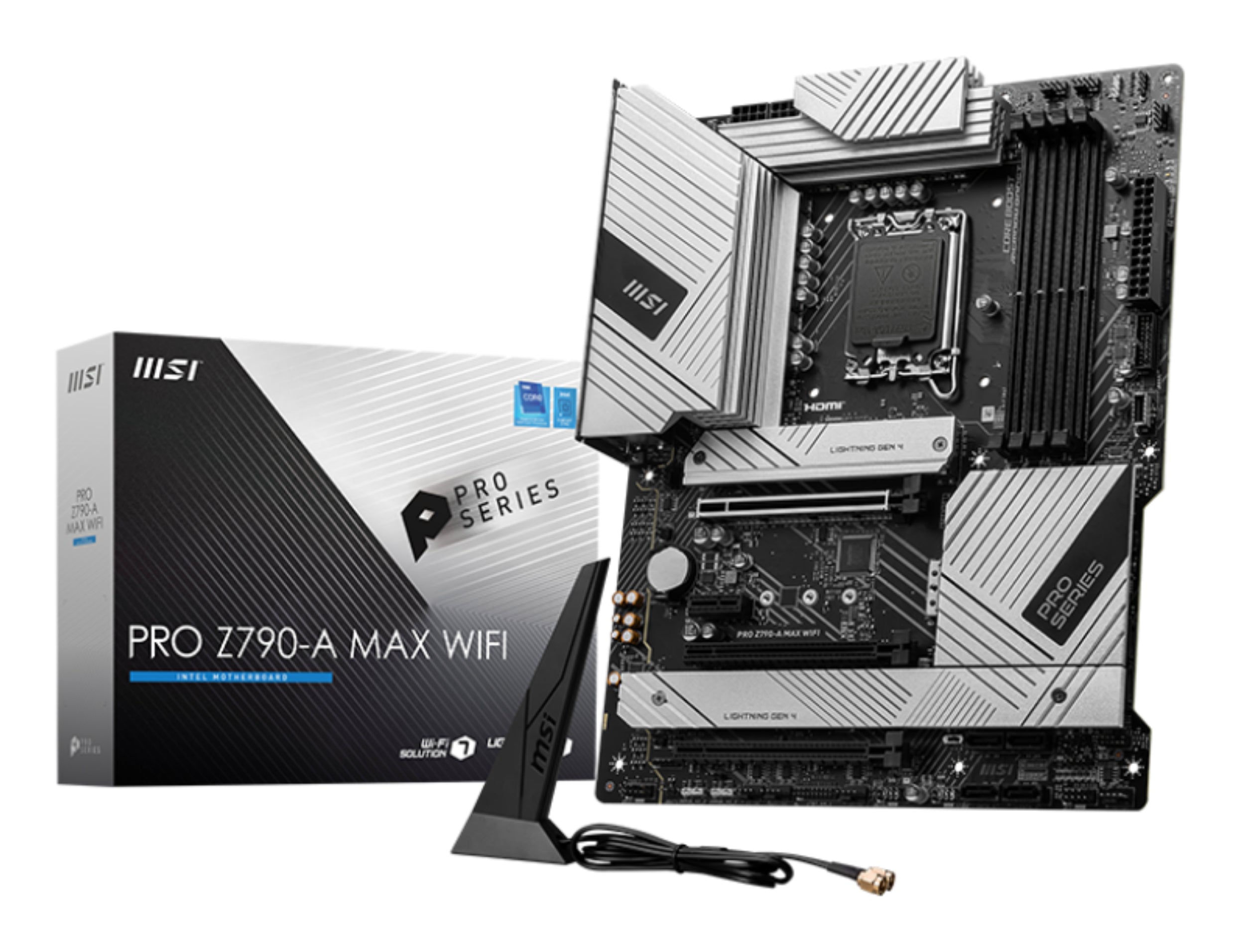 Tarjeta Madre MSI PRO Z790 A MAX WIFI SOCKET 1700 4 DDR5 7800 HDMI DP4 M.2 ATX