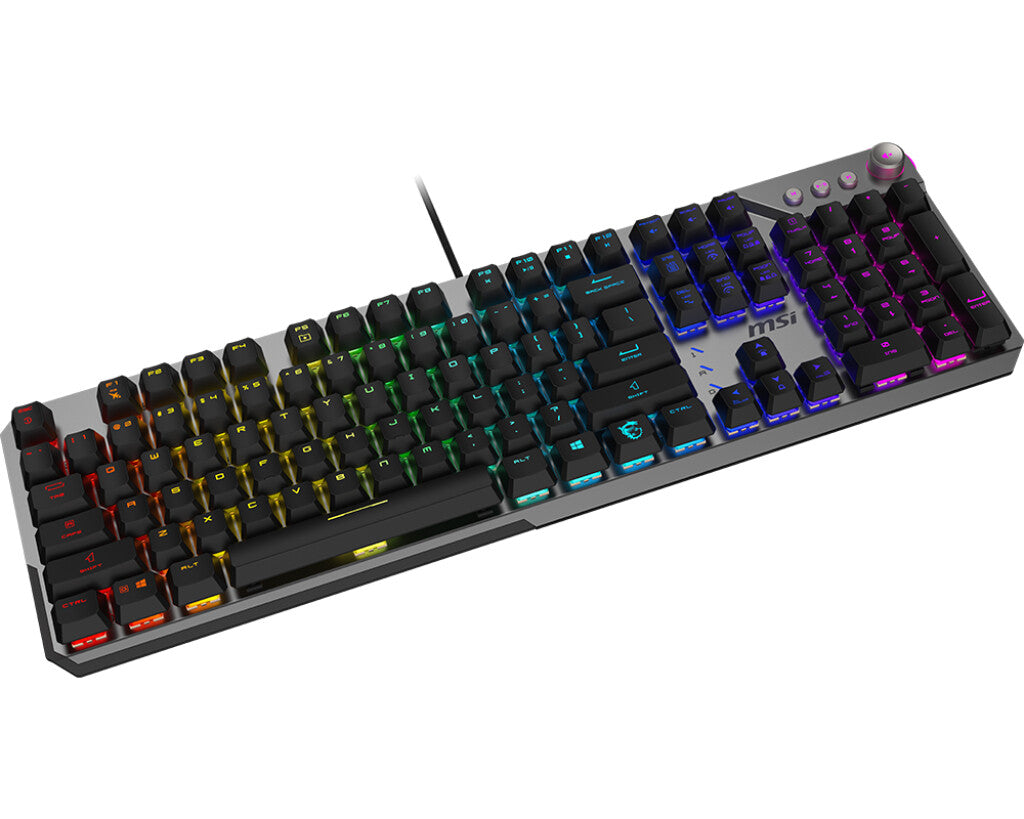 MSI STRIKE 600 SILEN teclado Juego USB QWERTY Inglés de EE.UU. Negro