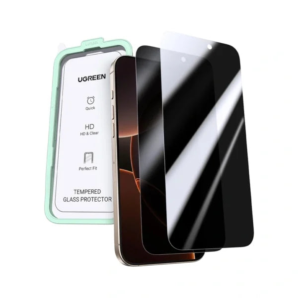 Protector de pantalla UGREEN HD con marco de instalación para iPhone 16 Pro Max (paquete de 1)