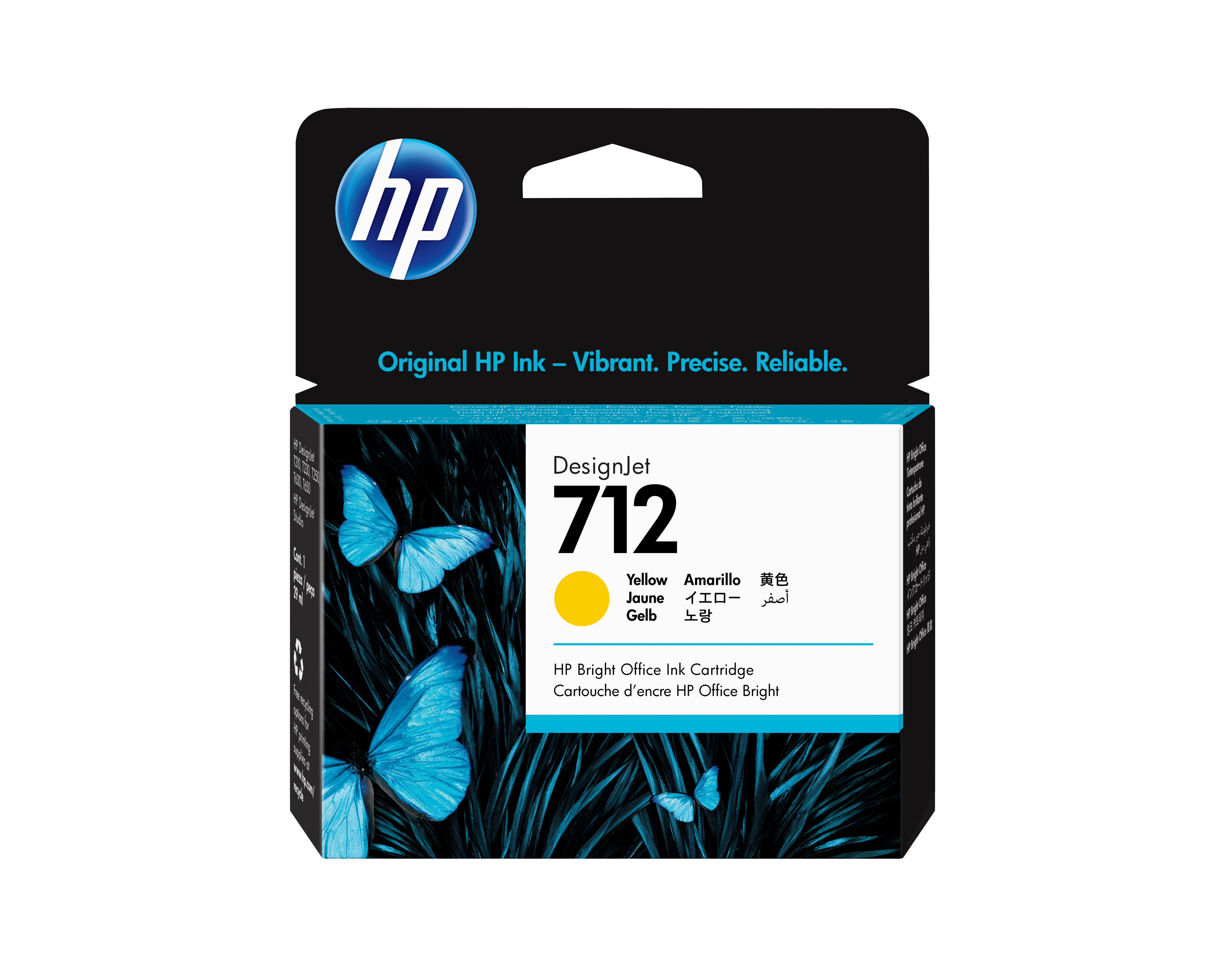 Tinta HP LF DesignJet 712 29ml Color Amarillo