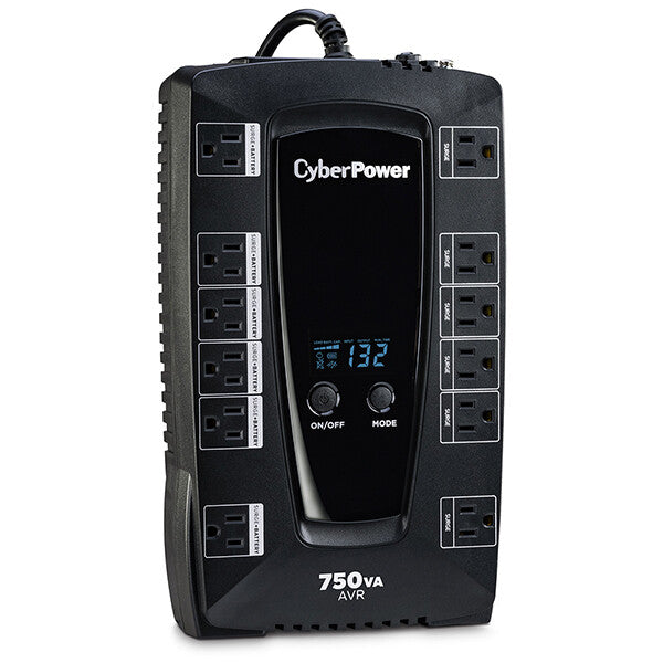 CyberPower AVRG750LCD sistema de alimentación ininterrumpida (UPS) Línea interactiva 0.75 kVA 450 W 12 salidas AC