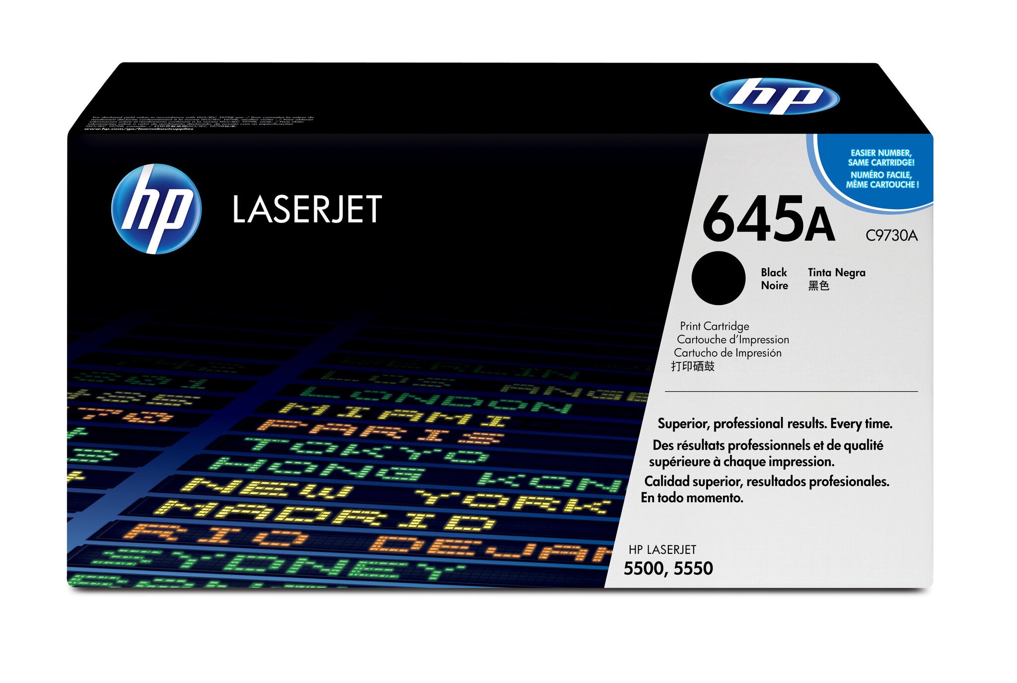 HP Cartucho original de tóner negro 645A LaserJet