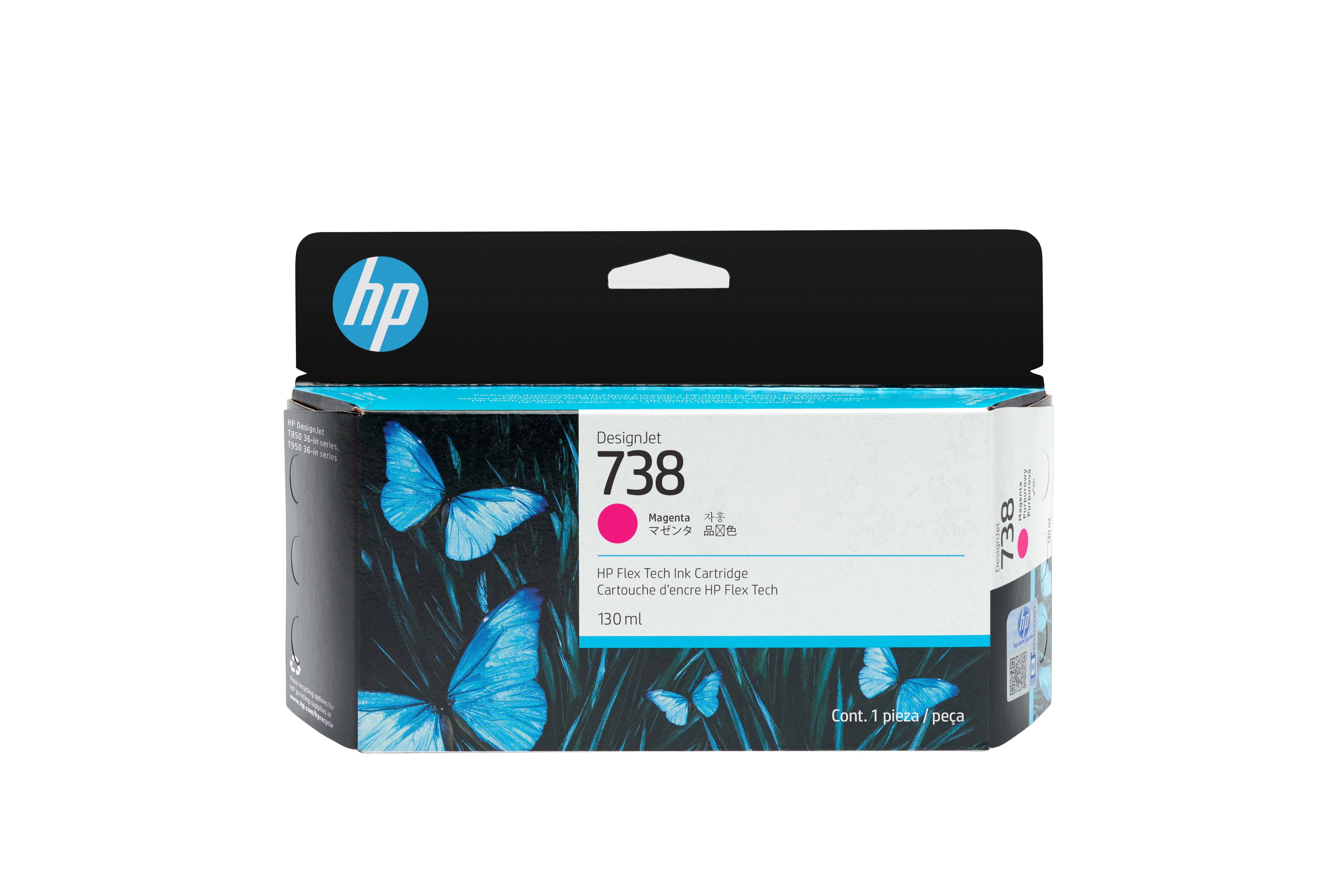 Tinta HP DesignJet 738 130ml Color Magenta