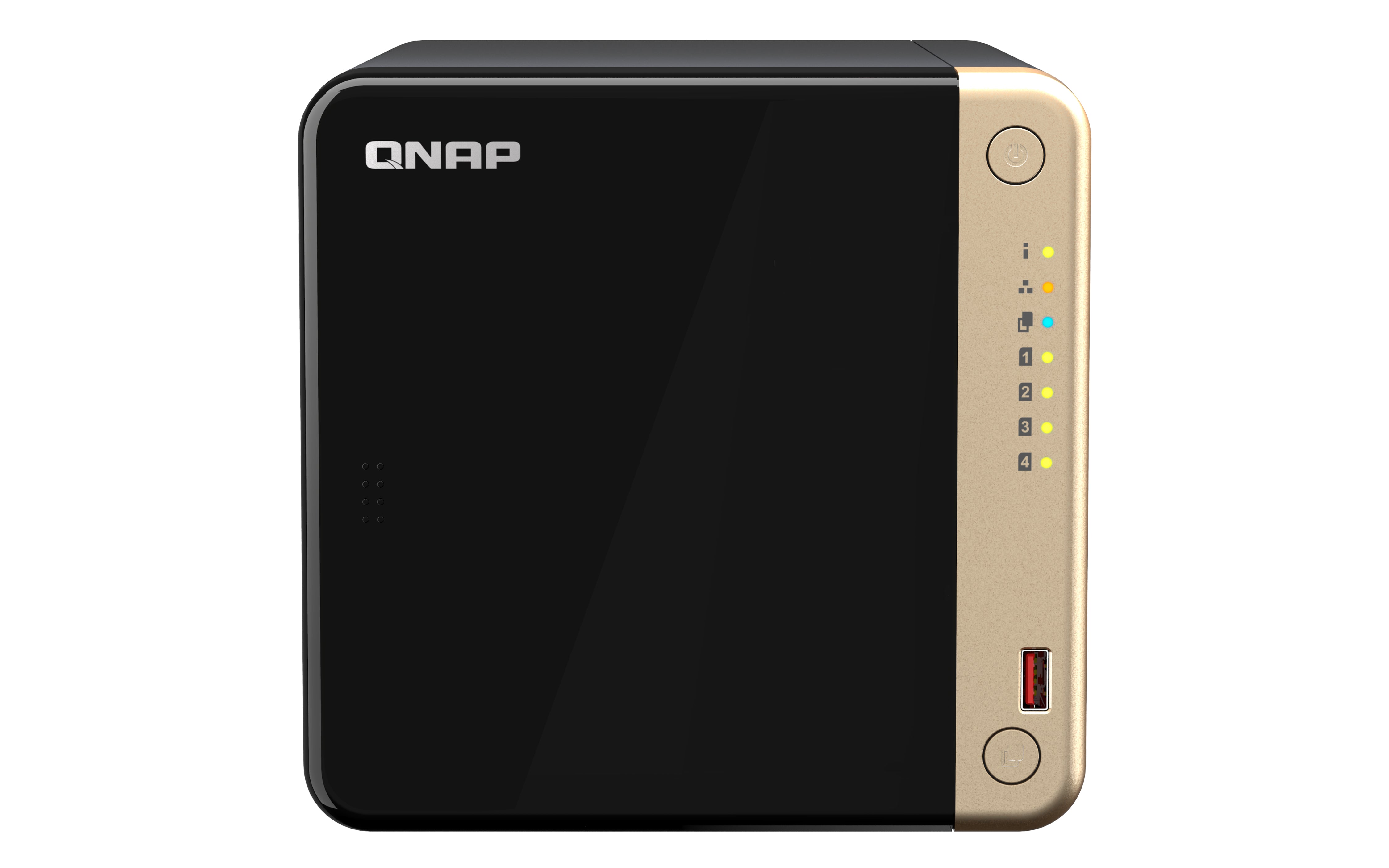 QNAP TS-464 4-BAY HIGH-PERFORMANCE DESKTOP NAS. INTEL 4C/4T PROCESSOR, BURST UP TO 2.9GHZ WITH 8GB DDR4 RAM, 2 X 2.5GBE, 2 X M.2 2280 PCIE GEN 3 X1, 1 X PCIE GEN3 X2 SLOT FOR NETWORK/STORAGE EXPANSIO