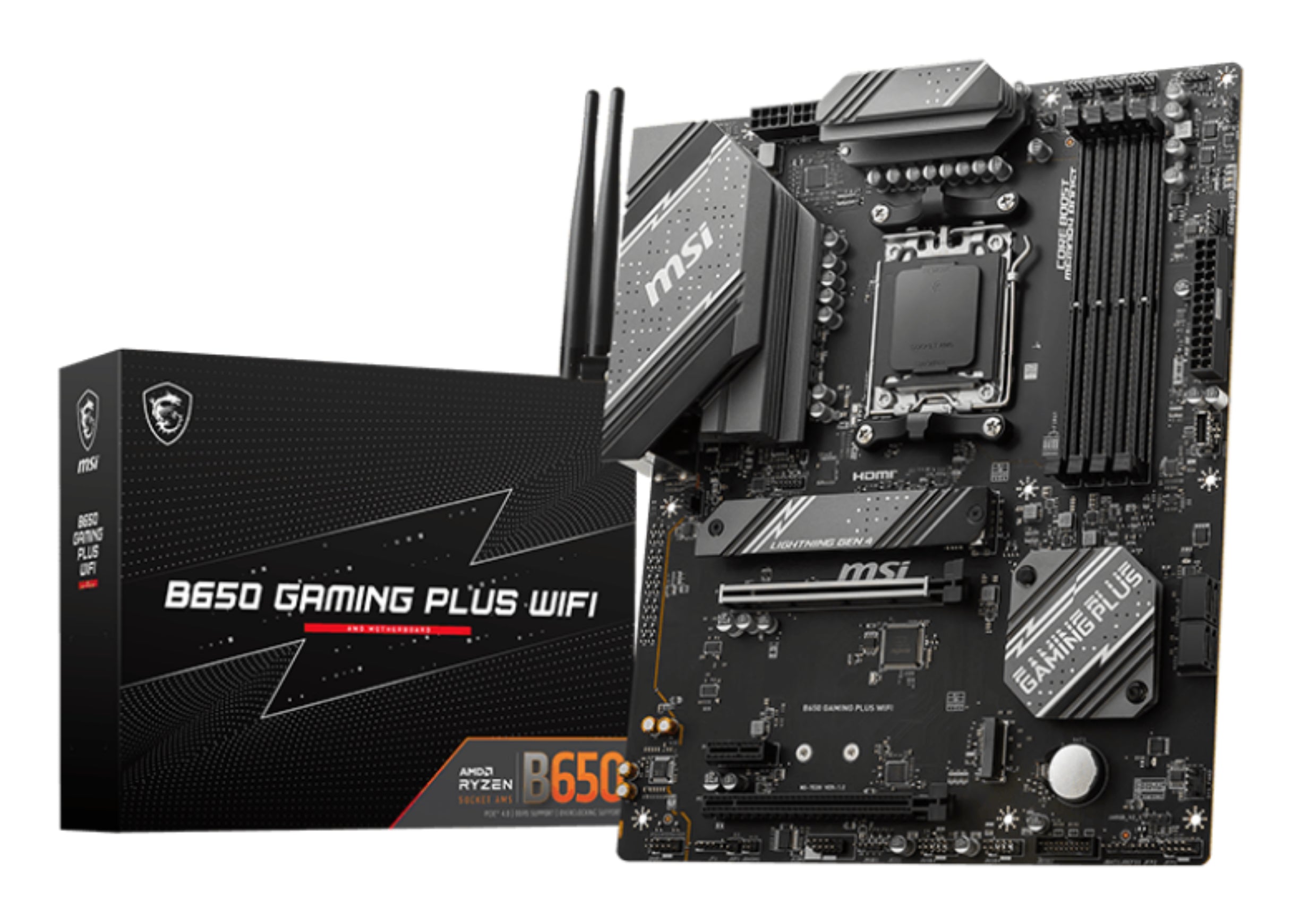 Tarjeta Madre MSI B650 GAMING PLUS WIFI ATX Socket AM5 AMD B650 192GB DDR5 HDMI/DP para AMD
