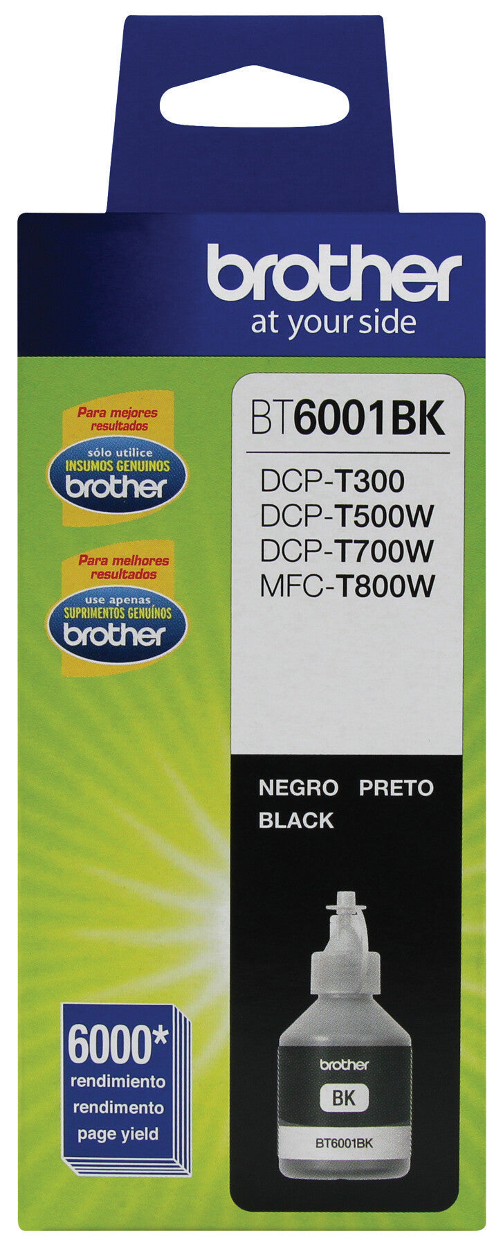 Brother BT6001BK cartucho de tinta 1 pieza(s) Original Extra (Súper) alto rendimiento Negro