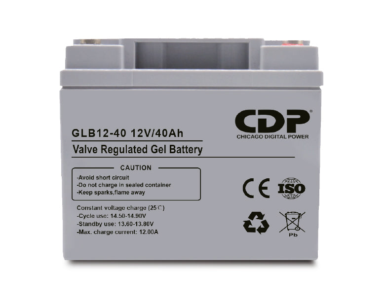 CDP Bateria de Gel Plomo acido seca sellada 12Vdc-40Ah paraUPO33-30/40HFAX