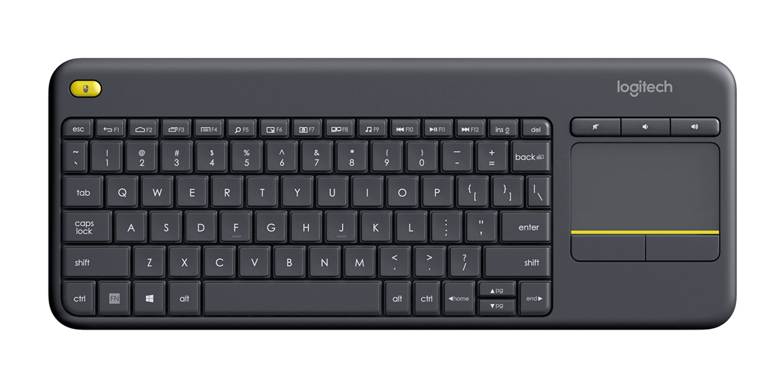 Logitech K400 Plus Wireless Keyboard W/TouchPad Black