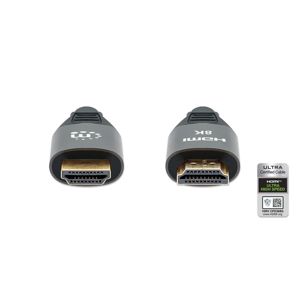 Manhattan Cable HDMI Certificado de Ultra Alta Velocidad, 8K a 60 Hz o 4K a 120 Hz, con Ethernet