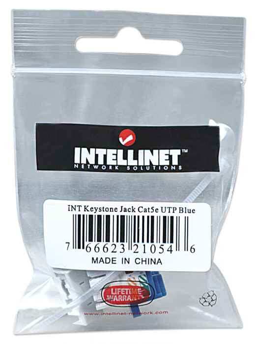 Intellinet JACK RJ45 CAT5E KEYSTONE DE IMPACTO AZUL